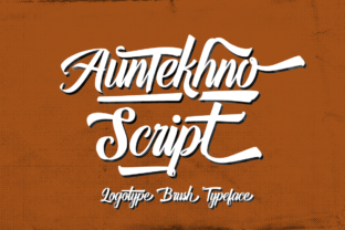 Auntekhno Script: A Bold Handwritten Font for Creative Makers