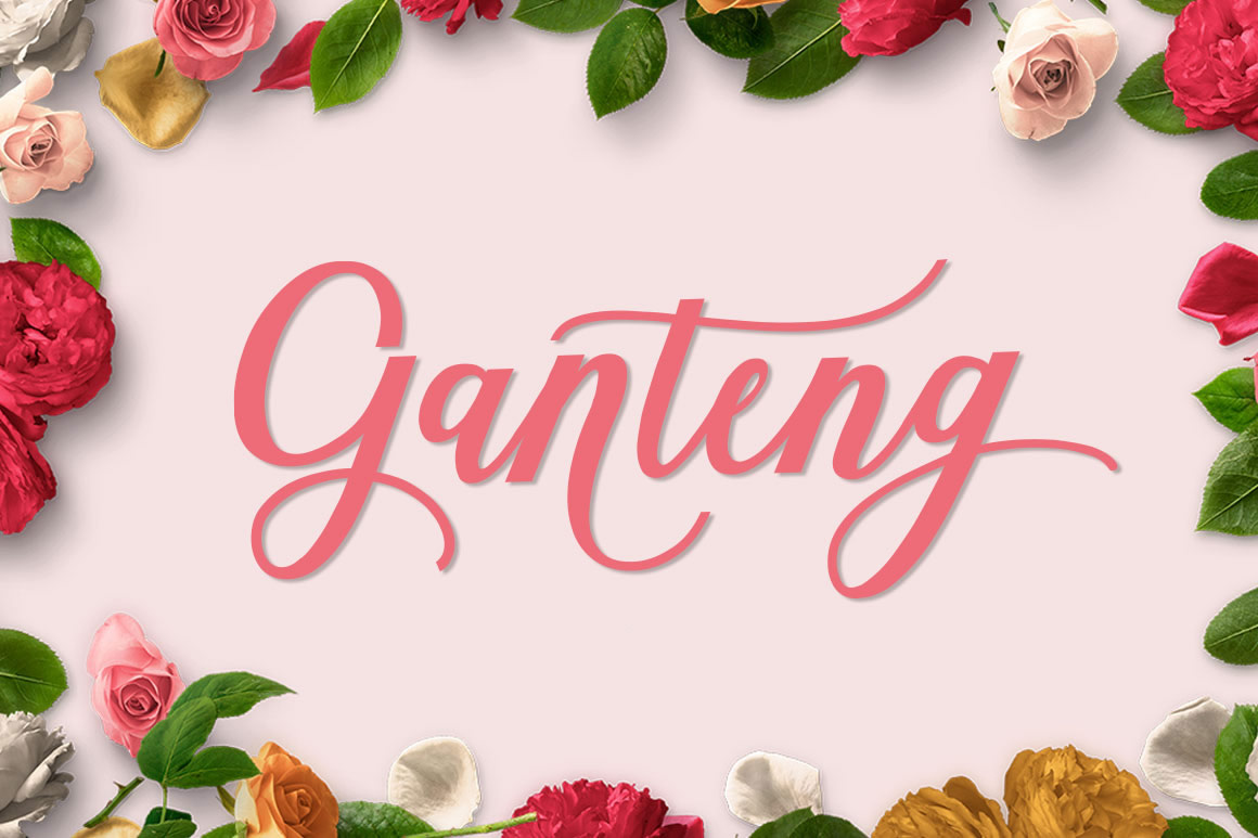 Ganteng Script: A Handwritten Typeface That Elevates Your Brand Identity