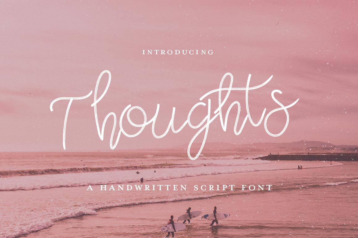 Thoughts Script: A Handwritten Font for Digital Designers